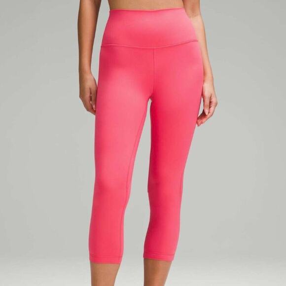 🌸 Lululemon Align High-Rise Crop 23” Glaze Pink Size 8 – NWT & Pretty in Power - Picture 1 of 13